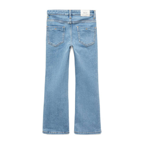 Mango Kids flared jeans changeant blauw Meisjes Denim Effen 146