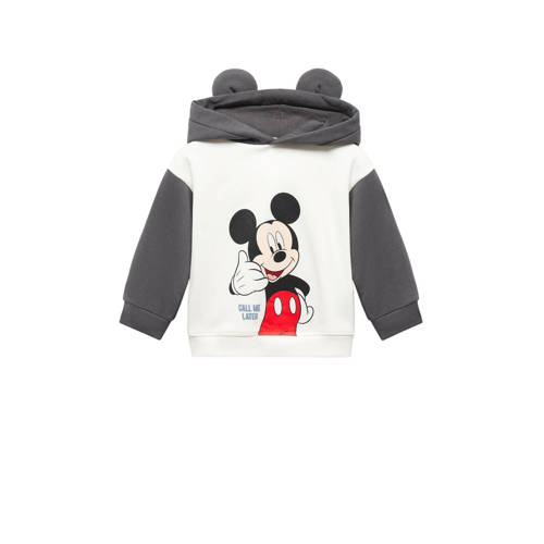 Mango Kids Mickey Mouse sweater met printopdruk wit/zwart/rood Multi Printopdruk
