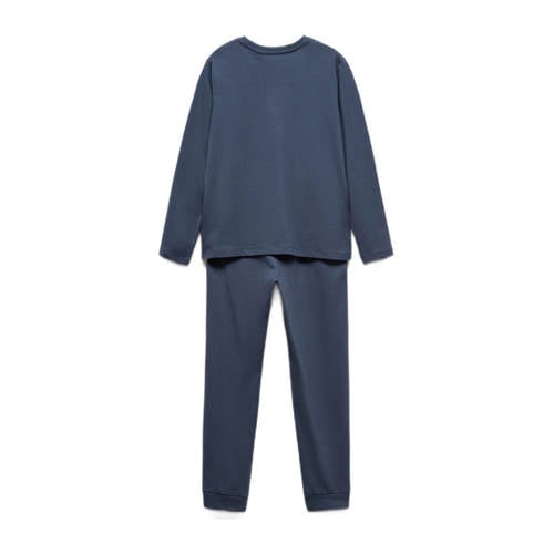 Mango Kids Batman pyjama met printopdruk donkerblauw Jongens Katoen Ronde hals 116
