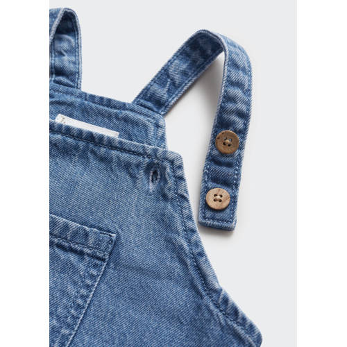 go Kids baby tuinbroek medium blue denim Blauw Katoen Vierkante hals 80