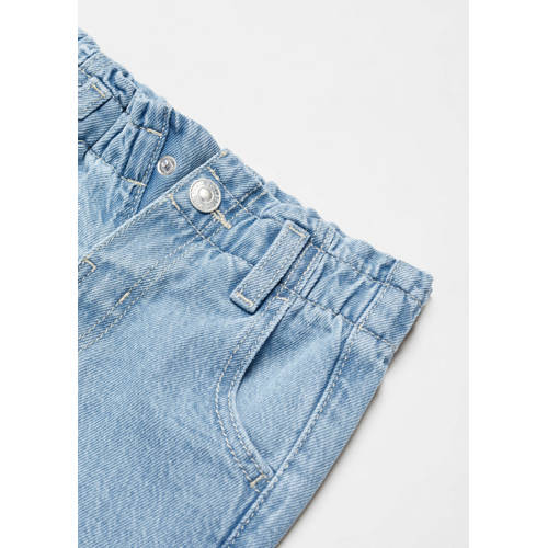 Mango Kids straight fit jeans changeant blauw Meisjes Katoen Effen 110