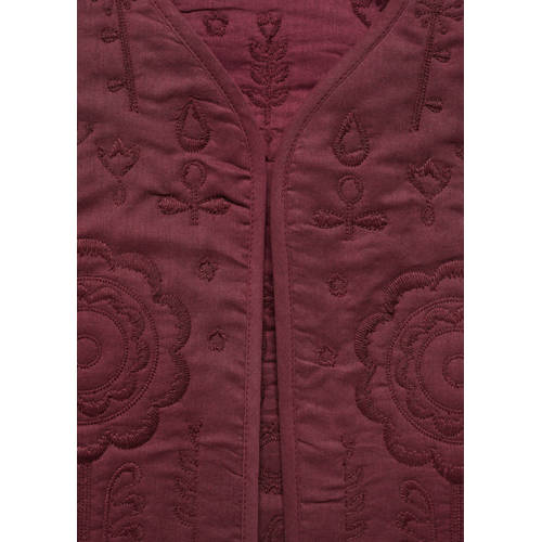 Mango Kids gilet bordeauxrood Meisjes Katoen V-hals Effen 158(XS)