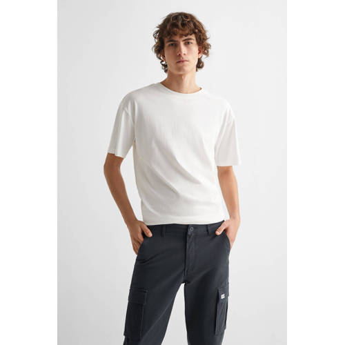 Mango Kids cargobroek donkerblauw Jongens Stretchkatoen Effen 164(XS)