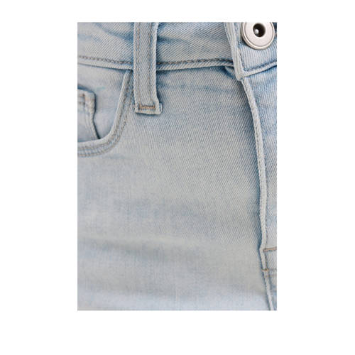 Shoeby high waist skinny jeans light blue denim bleached Blauw Effen 98