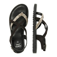 thumbnail: Vingino Coco  leren sandalen met dierenprint zwart/wit