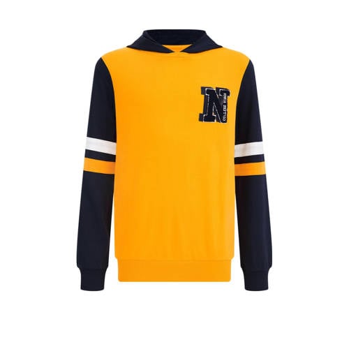 WE Fashion hoodie geel/zwart/wit Sweater Meerkleurig - 110/116