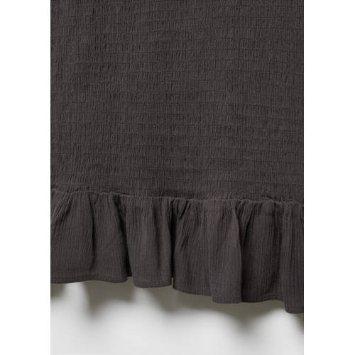 Mango Kids longsleeve antraciet Grijs Meisjes Viscose Ronde hals Effen 172(L)