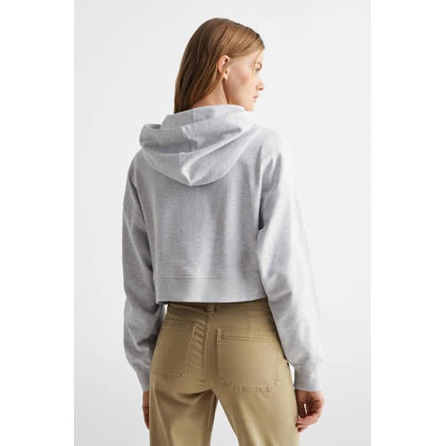 Mango Kids hoodie grijs Sweater Effen 158(XS) | Sweater van