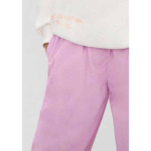 s.Oliver loose fit broek roze Meisjes Polyamide Effen 140