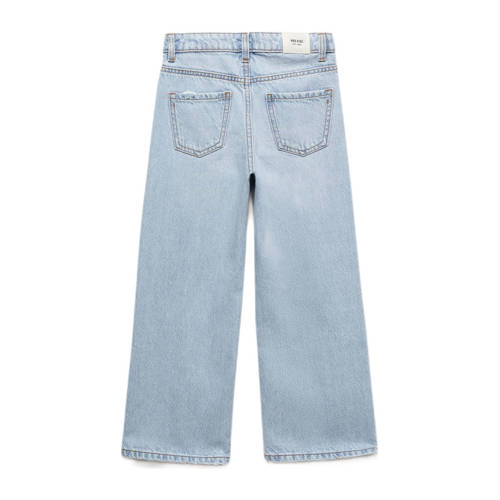 Mango Kids wide leg jeans changeant blauw Meisjes Denim Effen 152