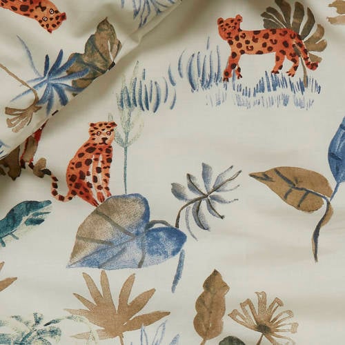 NOUS Kids katoenen dekbedovertrek baby (100x135 cm) Multi Dierenprint