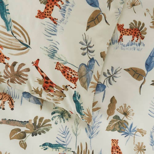 NOUS Kids katoenen dekbedovertrek peuter (120x150 cm) Multi Dierenprint