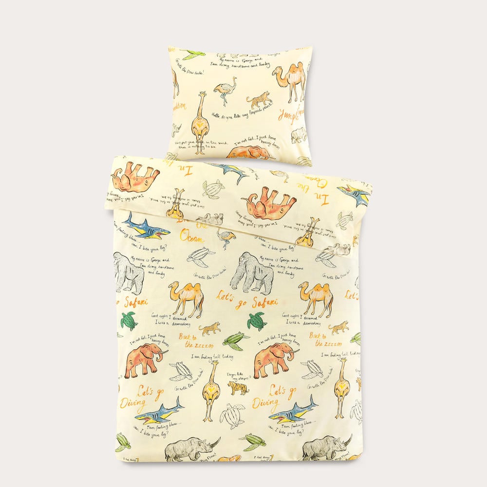 NOUS Kids katoenen dekbedovertrek kinderbed (120x150 cm)