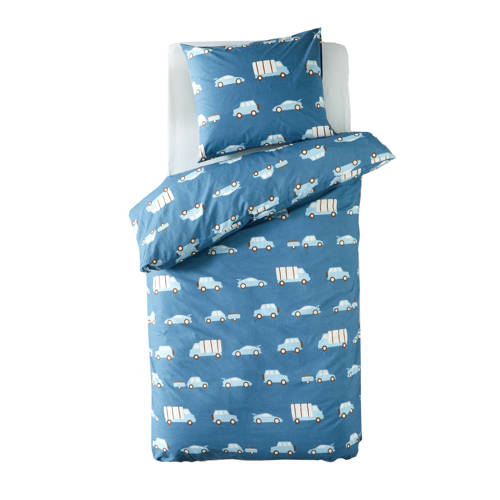 NOUS Kids katoenen dekbedovertrek peuter (120x150 cm) Blauw Mixprint