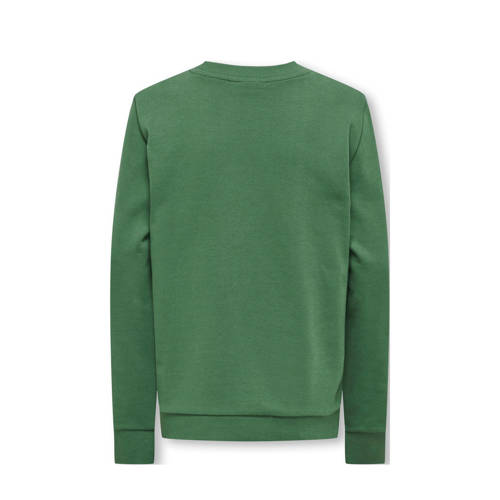 Only KIDS BOY sweater KOBHERMAND met printopdruk groen Printopdruk 122 128