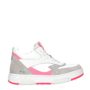 Nina Noa  leren sneakers ecru/roze