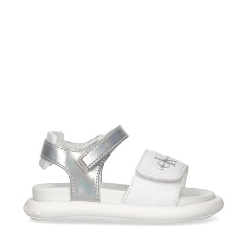 Calvin Klein sandalen zilver/wit Meisjes Imitatieleer Logo