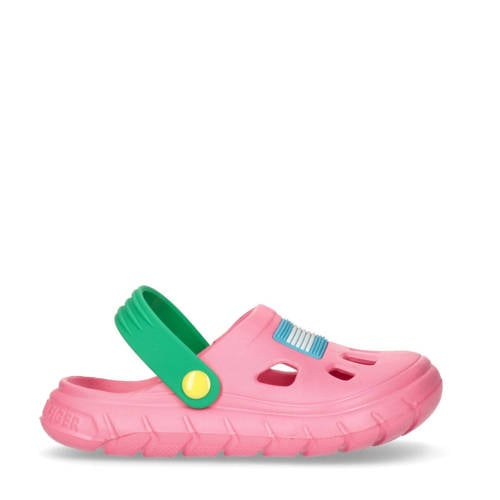 Tommy Hilfiger clogs roze/groen Meisjes Rubber Logo