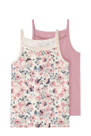 singlet - roze/ecru (set van 2)