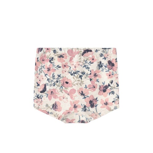 Name it MINI shorts set van 3 met bloemen roze ecru lichtroze Slip Meisjes Stretchkatoen 104