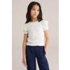 WE Fashion T-shirt met ruches wit