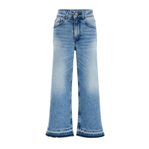 WE Fashion Blue Ridge high waist relaxed jeans medium blue denim Blauw