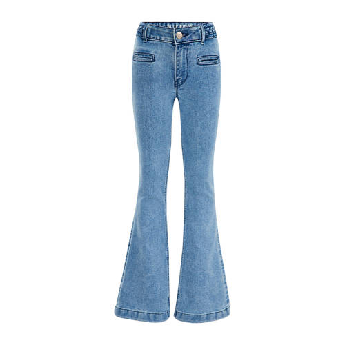 WE Fashion Blue Ridge flared jeans medium blue denim Broek Blauw Meisjes Stretchdenim