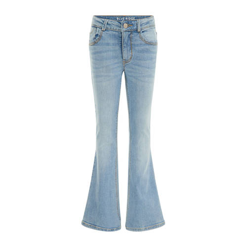 WE Fashion Blue Ridge flared jeans blue used denim Broek Blauw Meisjes Stretchdenim