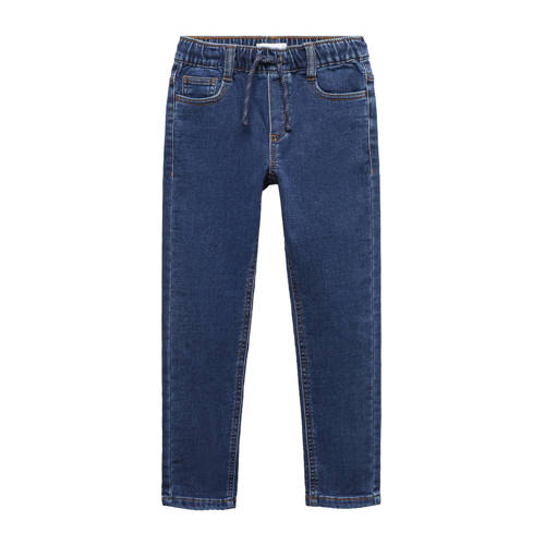 Mango Kids slim fit jeans changeant blauw Broek Jongens Stretchdenim Effen
