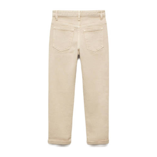 Mango Kids regular fit jeans beige Jongens Stretchdenim Effen 110