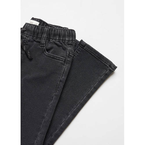 Mango Kids slim fit jeans changeant grijs Broek Zwart Jongens Stretchdenim 116