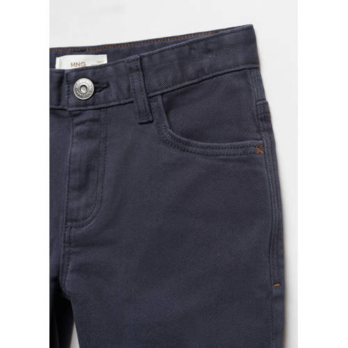 Mango Kids regular fit jeans dark blue denim Blauw Jongens Stretchdenim 110