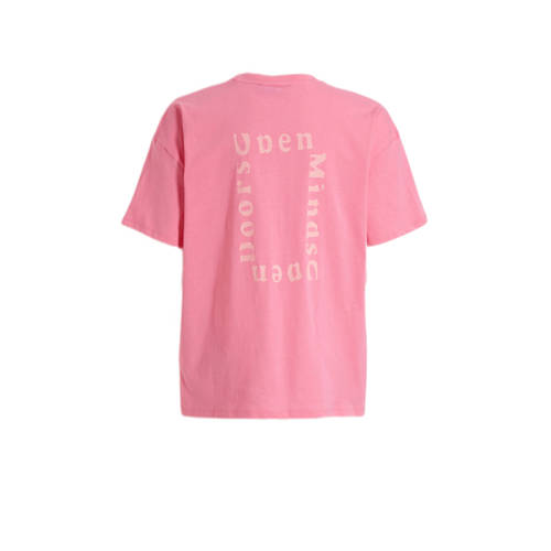 LTB T-shirt KOKAHA met backprint roze Meisjes Denim Ronde hals Backprint 128
