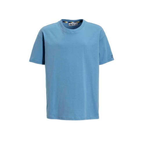 LTB T-shirt LETENE met tekst blauw Jongens Denim Ronde hals Tekst - 128