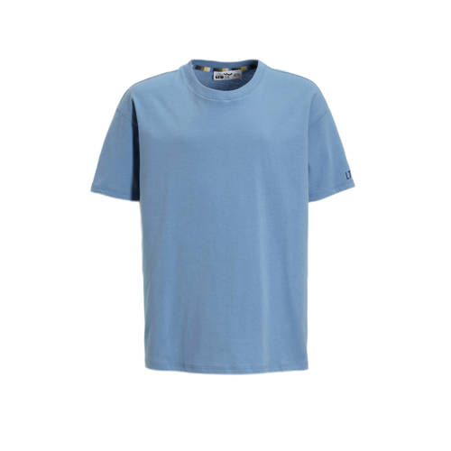 LTB T-shirt LETENE met tekst blauw Jongens Denim Ronde hals Tekst