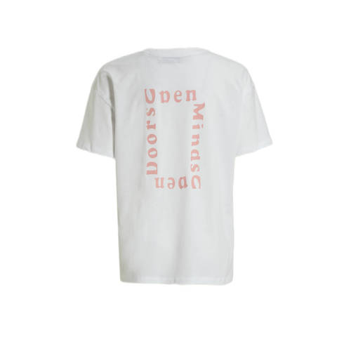 LTB T-shirt KOKAHA met backprint wit Meisjes Denim Ronde hals Backprint 128