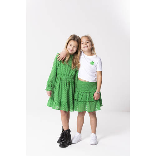 KIDS ONLY GIRL rok KOGEMMERY met all over print felgroen Meisjes Polyester