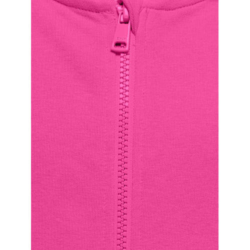 Only KIDS GIRL sweatvest KOGBELLA fuchsia Roze Effen 122 128