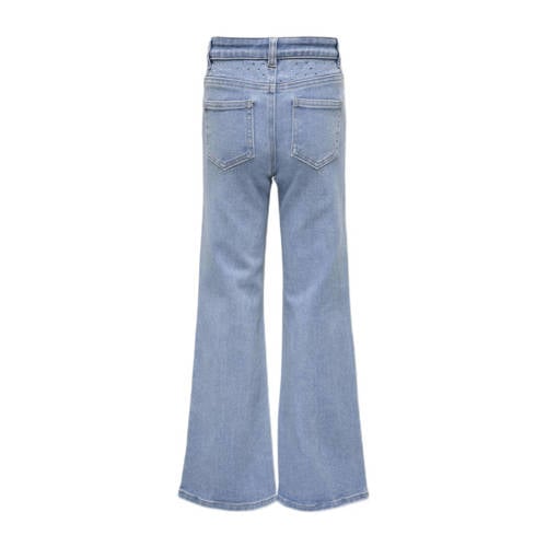 Only KIDS GIRL wide leg jeans KOGJUICY light blue denim Blauw Meisjes Stretchdenim 128