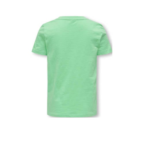 Only KIDS GIRL T-shirt KOGNUNA met tekst frisgroen Meisjes Katoen Ronde hals 122 128