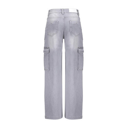 Frankie&Liberty straight fit jeans grey denim Grijs 140