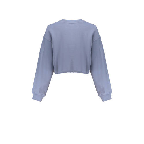 Frankie&Liberty sweater met tekst blauw Tekst 140