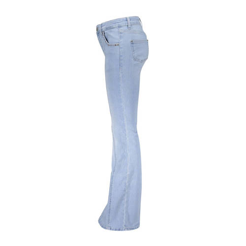 Frankie&Liberty flared jeans light blue denim Blauw 140