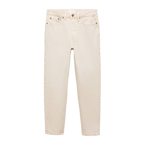 Mango Kids straight fit jeans lichtbeige Jongens Denim Effen - 158(XXS)