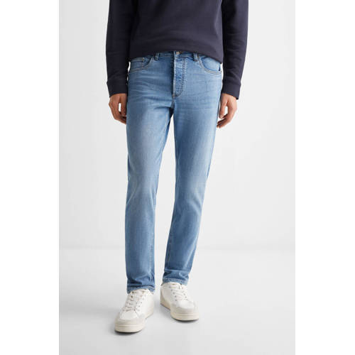 Mango Kids straight fit jeans medium blue denim Blauw 164(XS)