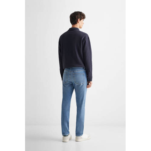 Mango Kids straight fit jeans medium blue denim Blauw 164(XS)