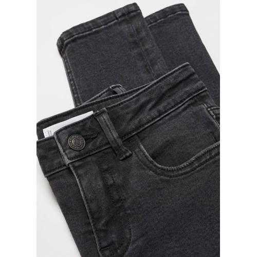Mango Kids skinny jeans zwart Jongens Stretchdenim Effen 116