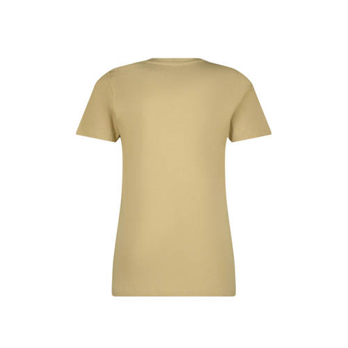 Raizzed T-shirt Iowa met tekst lichtzand Beige Jongens Katoen Ronde hals 116
