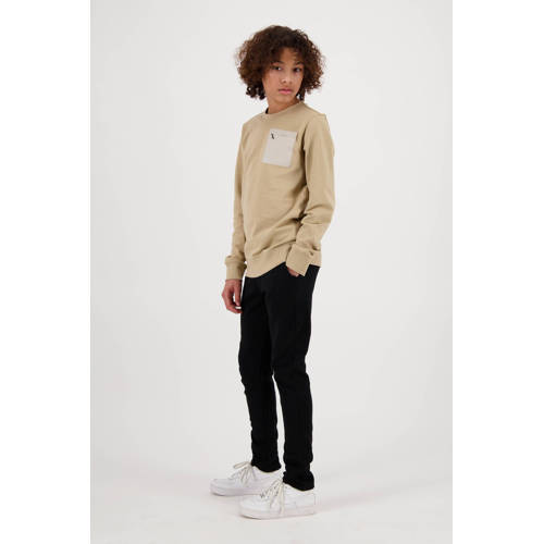 Raizzed sweater Concord lichtzand Beige Effen 116