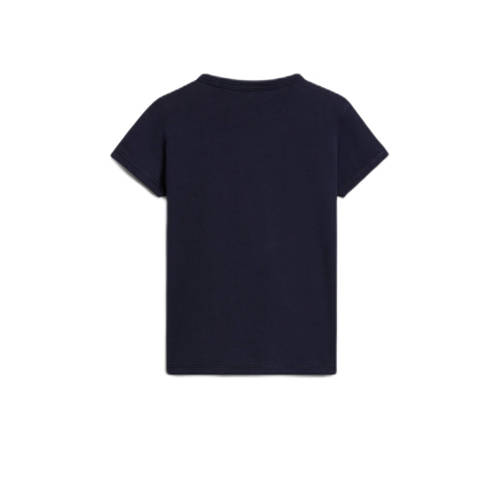Napapijri T-shirt met logo donkerblauw Jongens Katoen Ronde hals Logo 128